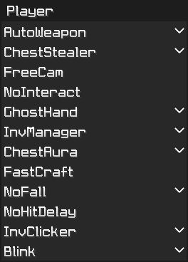 Player module category